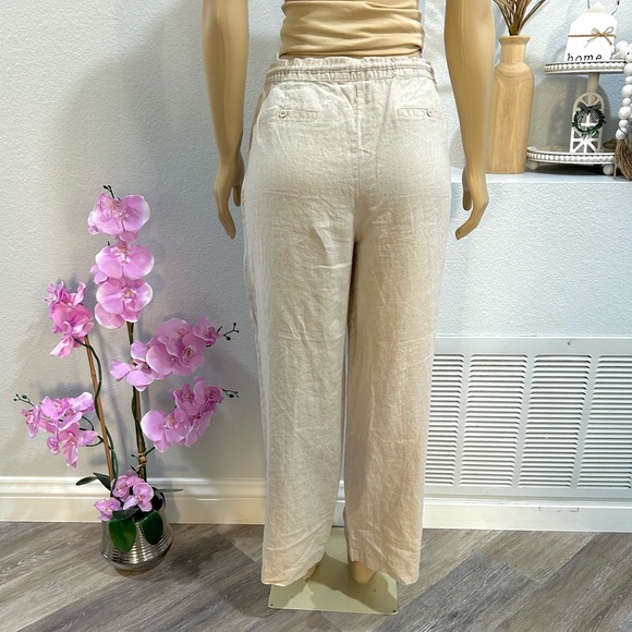 Charter Club Luxury Linen Pants Women’s Size XL X-Large Beige Summer Relaxed EUC - Picture 4 of 10
